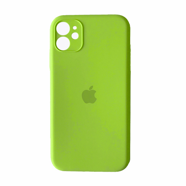 Silicone Case Full Camera Protective (AA) для iPhone 12 (6.1") (Party Green)-0